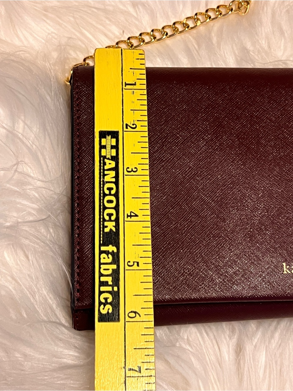 kate spade Burgundy clutch Crossbody bag chain can be  removable - Picture 11 of 13